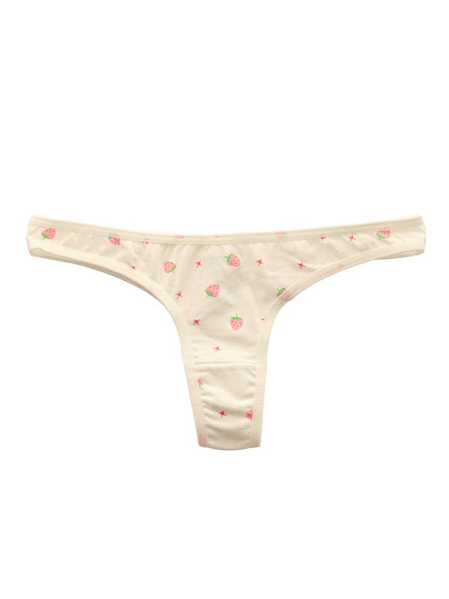 2 Pack Strawberry Thong Panty