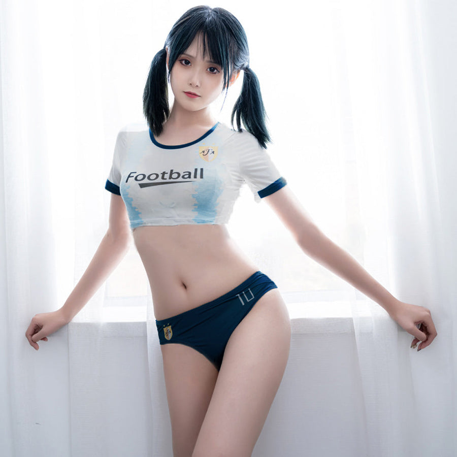 Sexy Cheerleader Costume World Cup Cosplay Outfit Schoolgirl Uniform Football Cheerleading Roleplay Lingerie