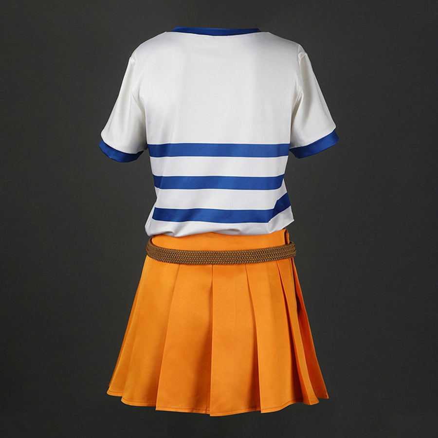 Japenese Anime Striped T-Shirt and Skirt