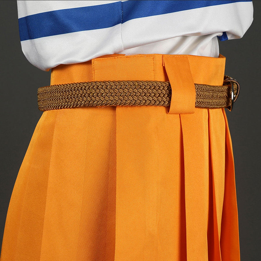 Japenese Anime Striped T-Shirt and Skirt
