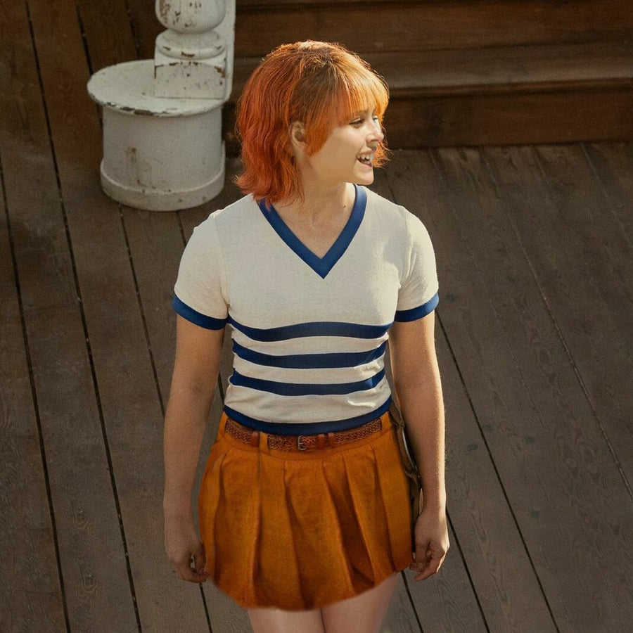 Japenese Anime Striped T-Shirt and Skirt