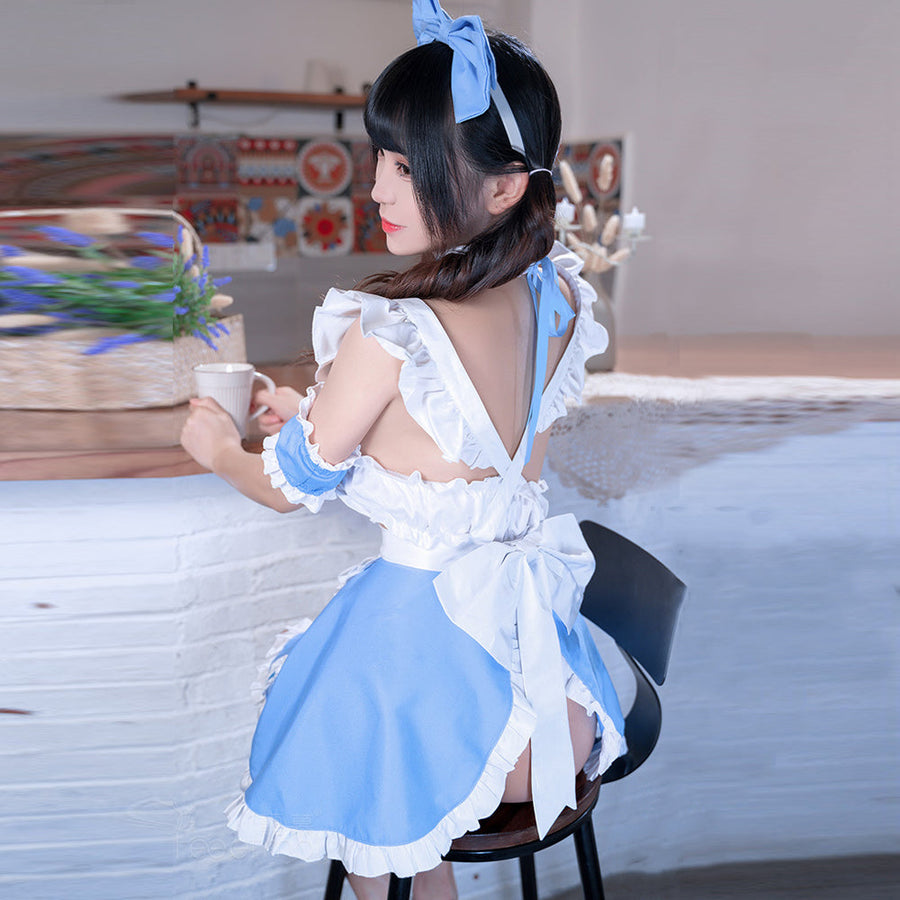 Anime Maid Cosplay Lingerie Set Lolita Fancy Dress Costume French Maid Apron Outfit