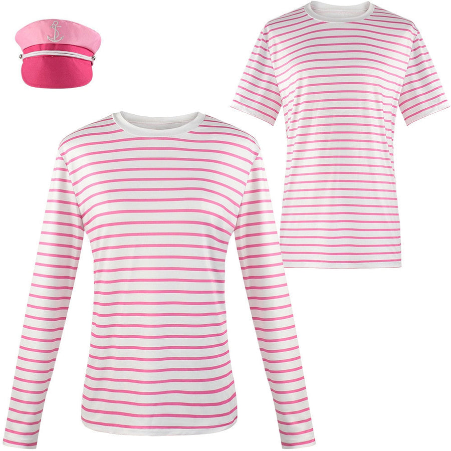 Pink Sailor Outfits with Captain Hat
