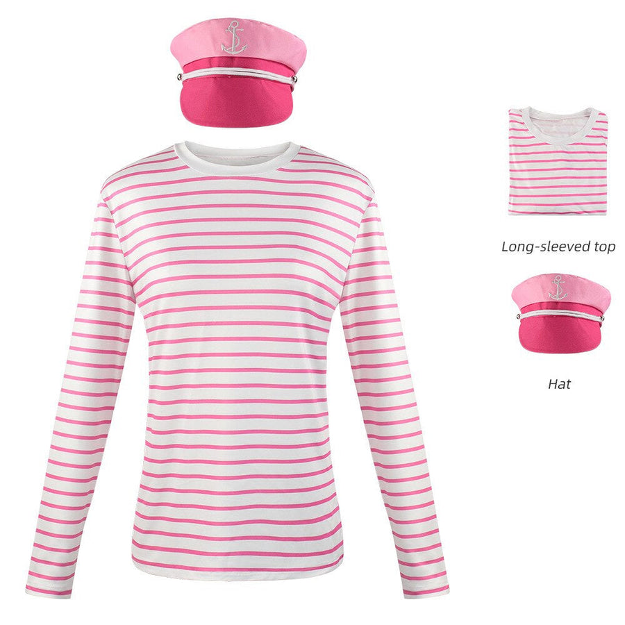 Pink Sailor Outfits with Captain Hat