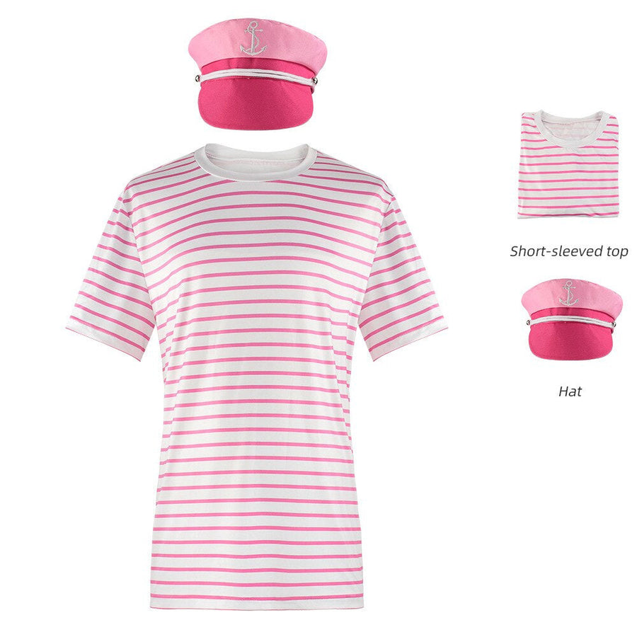 Pink Sailor Outfits with Captain Hat