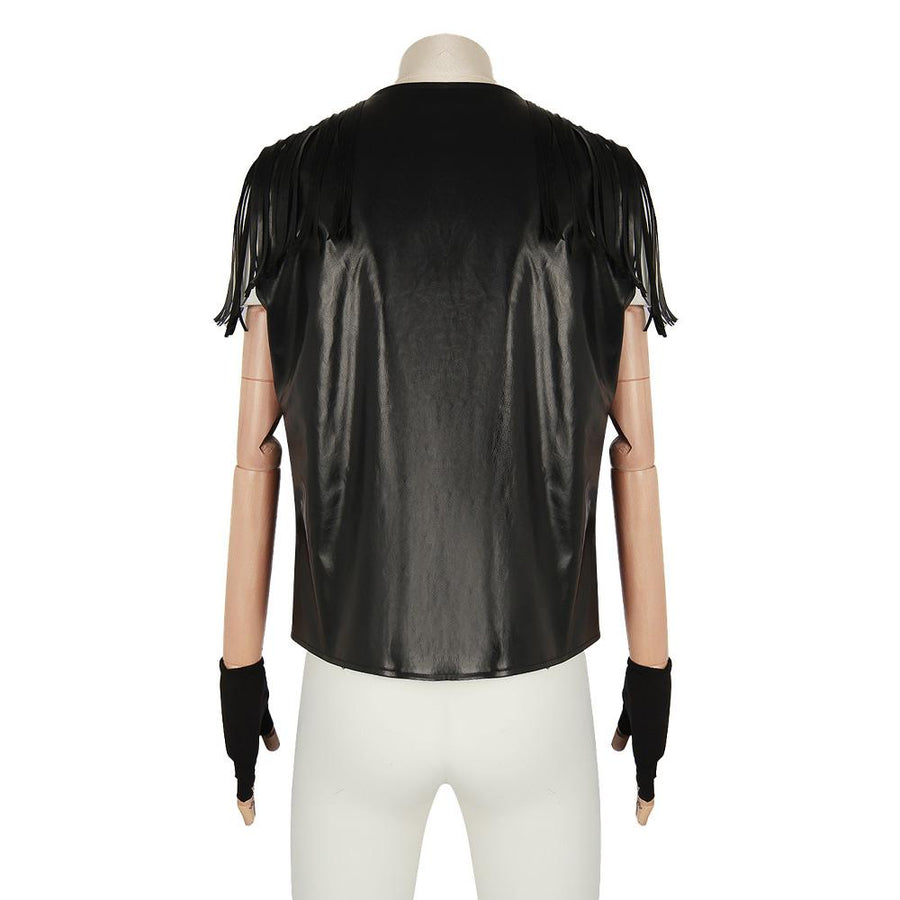 Men PU Leather Vest Outfit