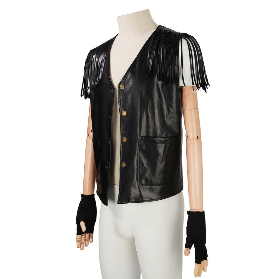 Men PU Leather Vest Outfit