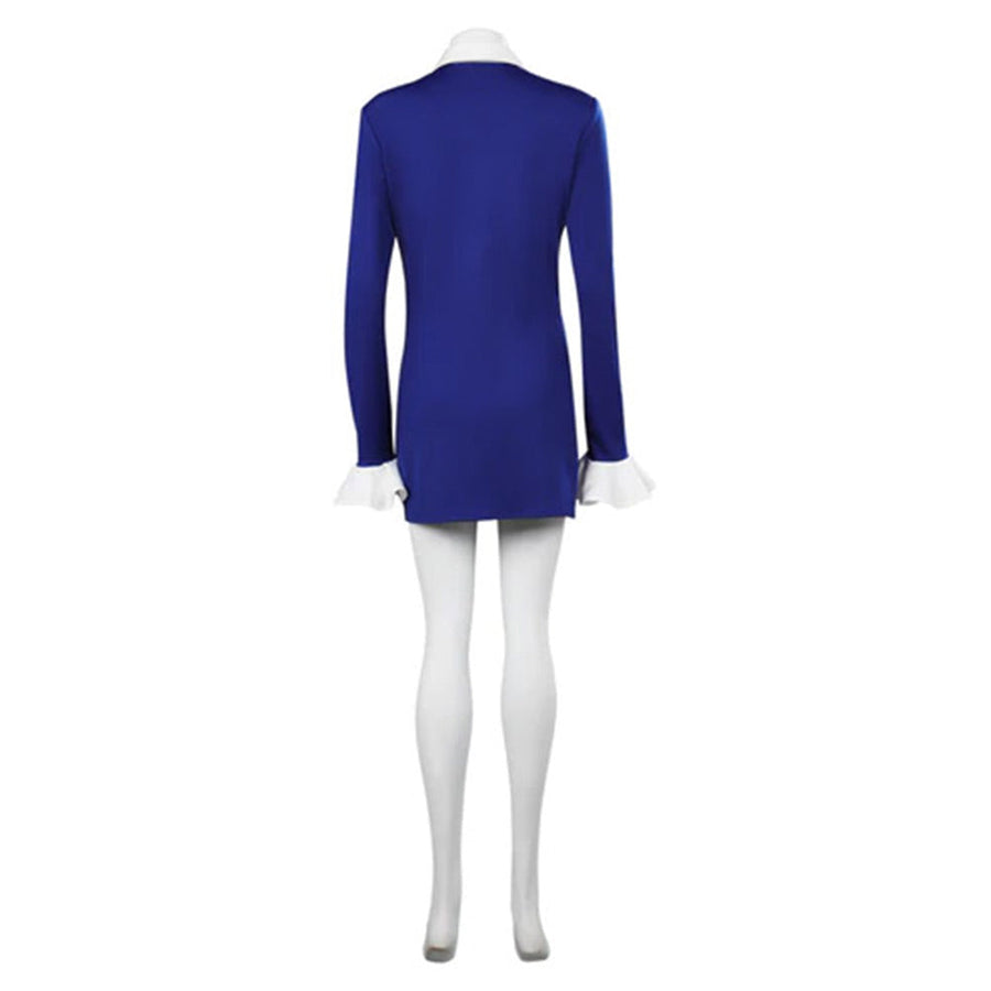 SALE Navy Blue Mini Dress With Earrings and Bow