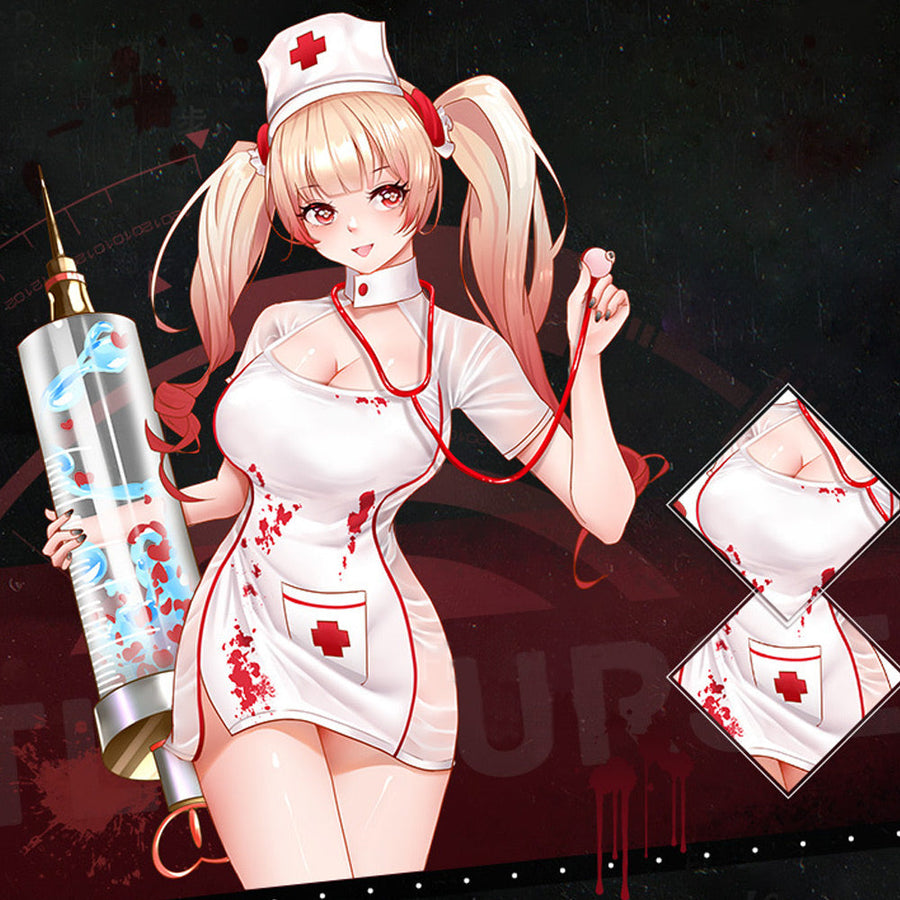 Sexy Bloody Nurse Costume Adult Nurse Role Play Uniform Anime Hospital Hottie Halloween Outfits