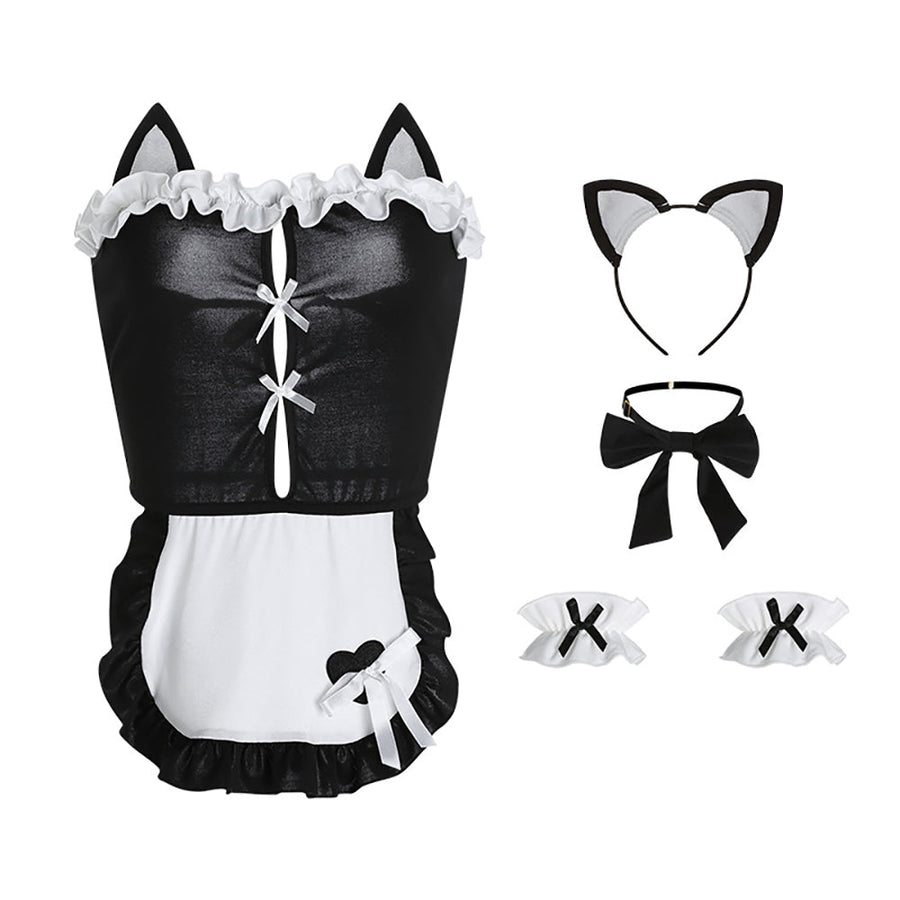 Sexy Cat Maid Lingerie Cute Kitten Anime Cosplay Costume With Bow Choker