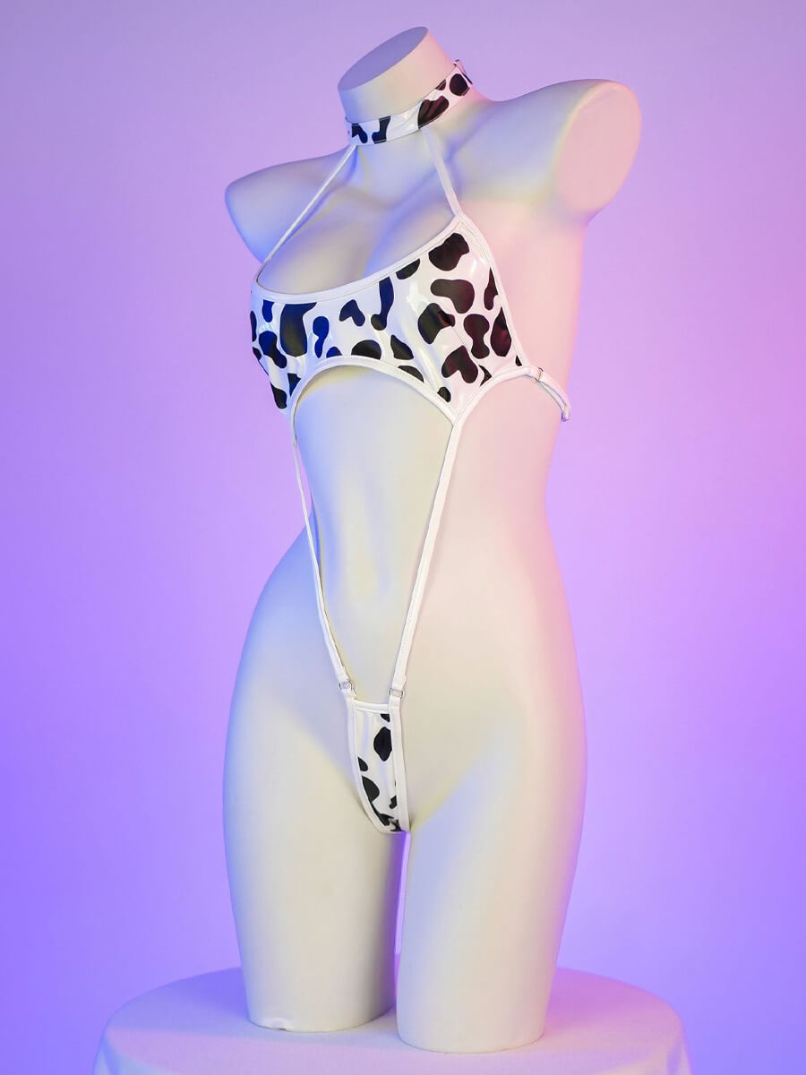 Strappy Cow Print Bodysuit