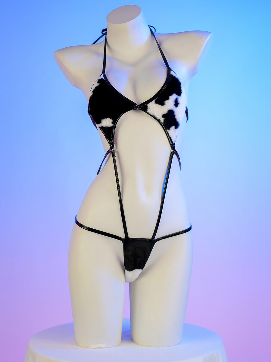 Strappy Cow Print Bodysuit