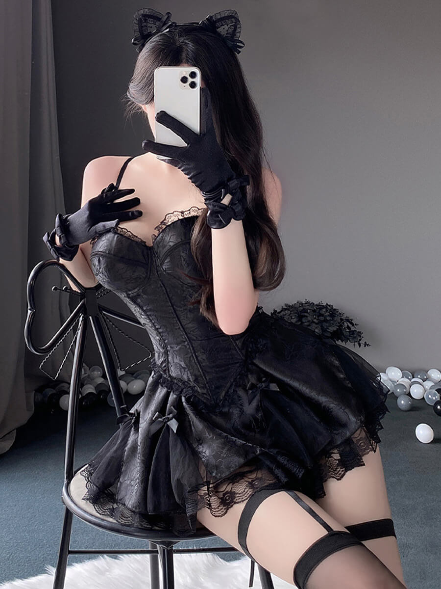 Jacquard Lace Gothic Style Costume