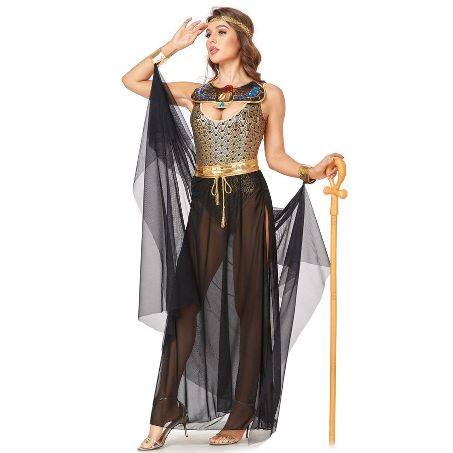 Egyptian Queen Costume Goddess Anubis Cosplay Lingerie Halloween Fancy Dress Outfit