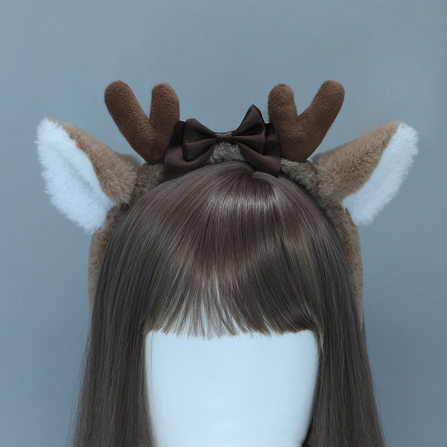 Christmas Elk Costume Adult Furry Reindeer Cosplay Outfit Xmas Party Skirt Set
