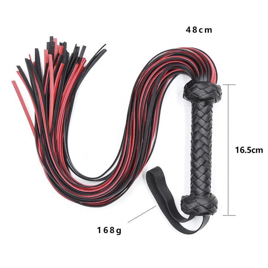 Faux Leather Whip Horse Riding Crop Whip Cosplay Costume Accessory Leather Bull Whip