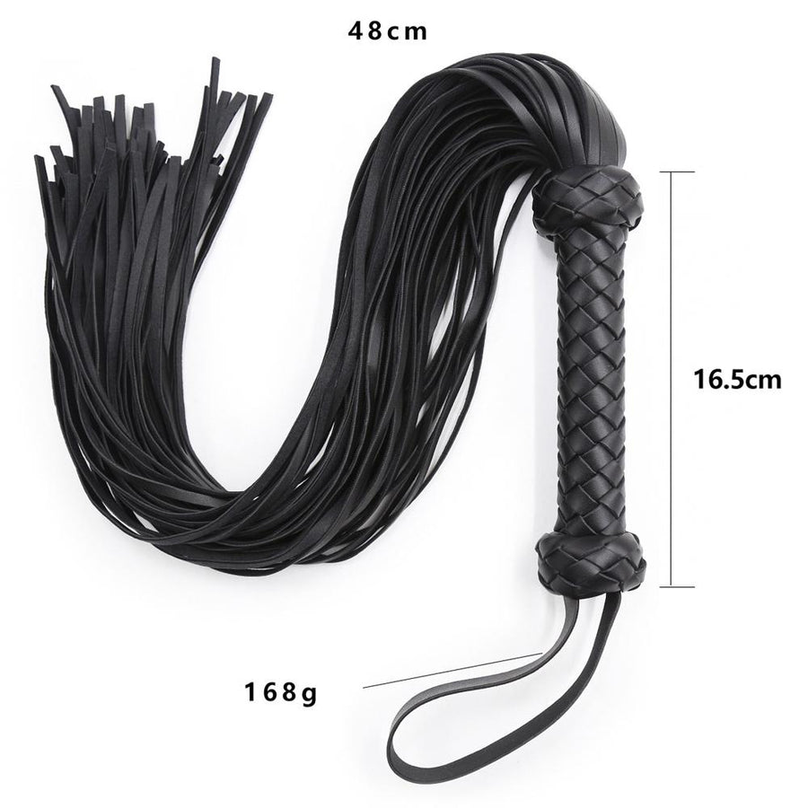 Faux Leather Whip Horse Riding Crop Whip Cosplay Costume Accessory Leather Bull Whip