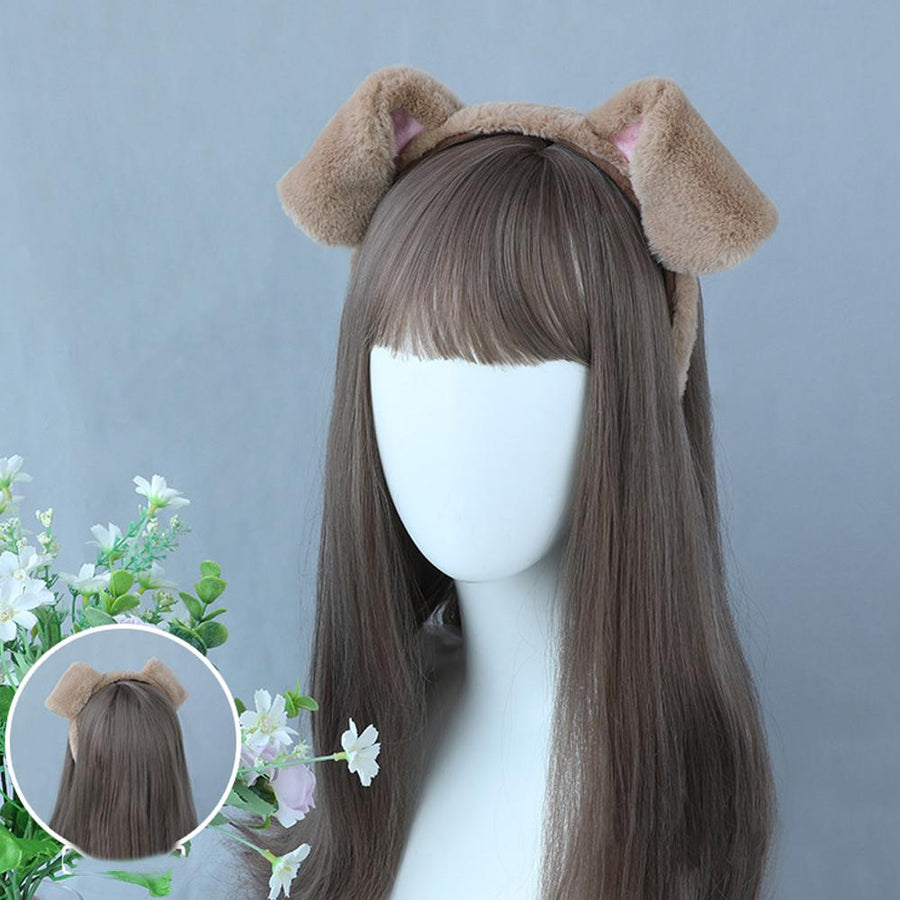 Cartoon Dog Ears Headband Fluffy Dalmatian Dog Ears Headwear Puppy Ears Costume Accessory