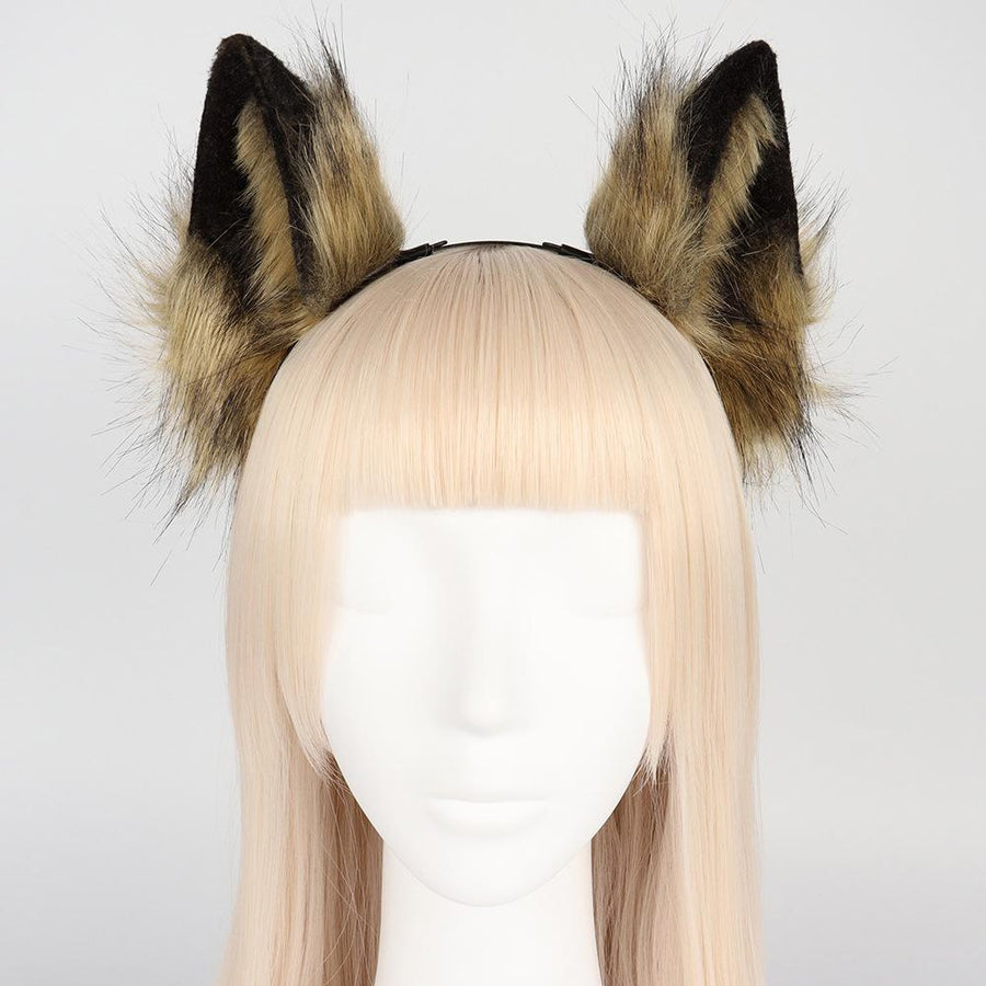 Fox Cat Ears Hair Headband Long Fur Animal Wolf Cosplay Party Headwear