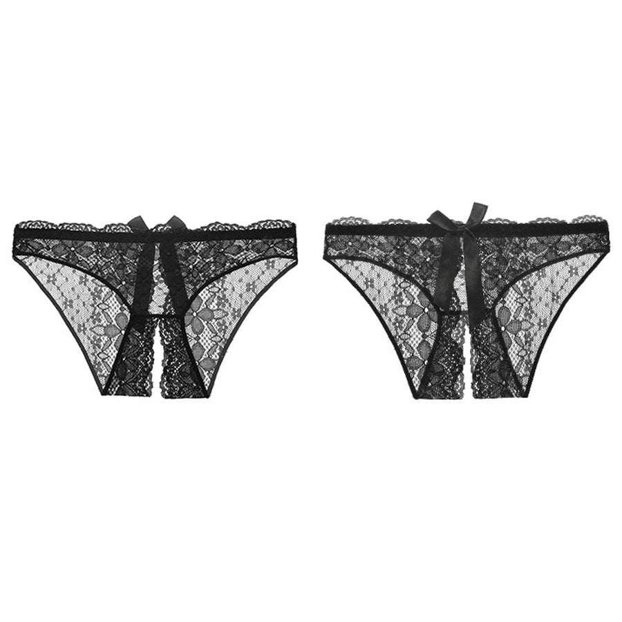 Lace G-String Thong Low Rise Crotchless Lingerie Underpants