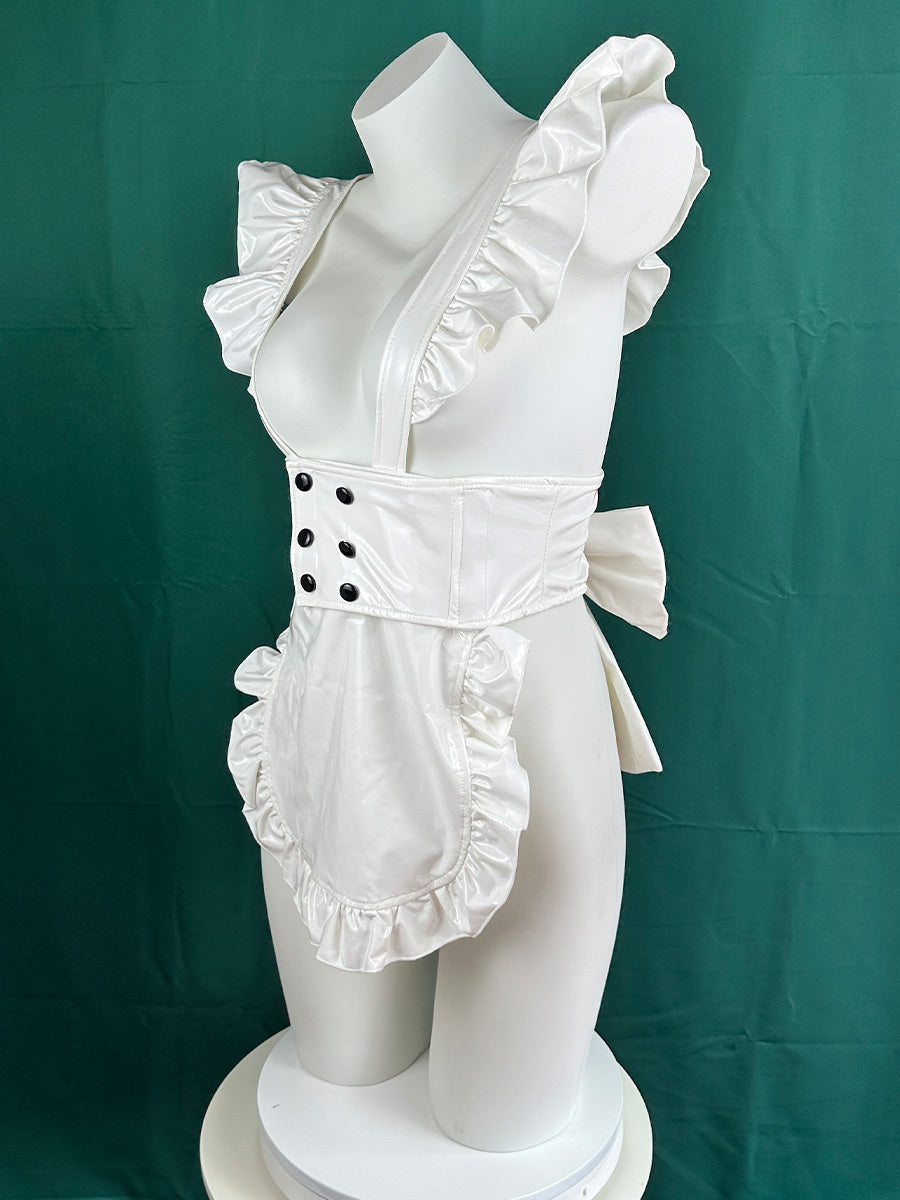 Latex Cat Maid Costume