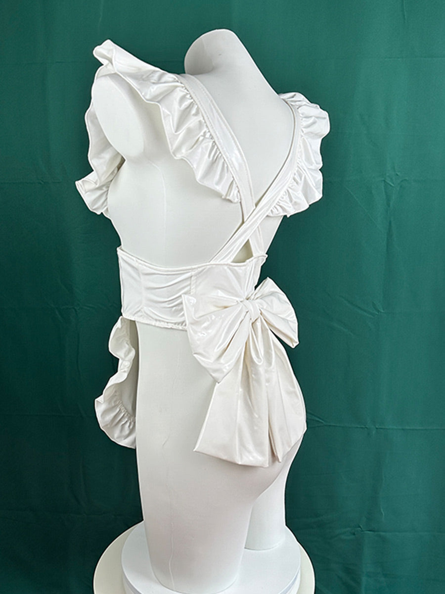 Latex Cat Maid Costume