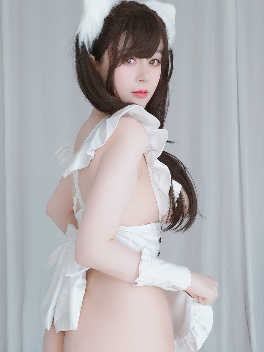 Latex Cat Maid Costume