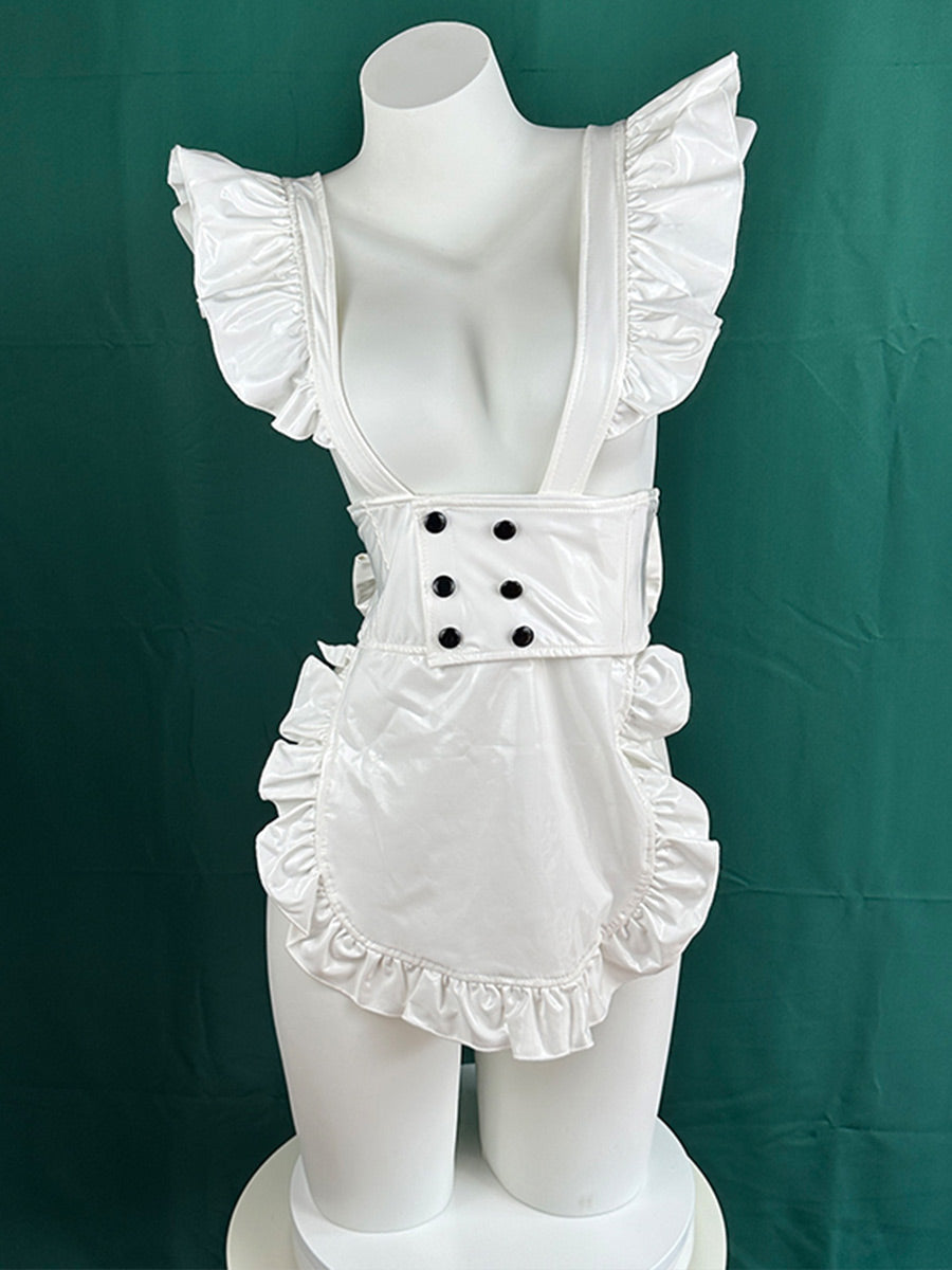 Latex Cat Maid Costume