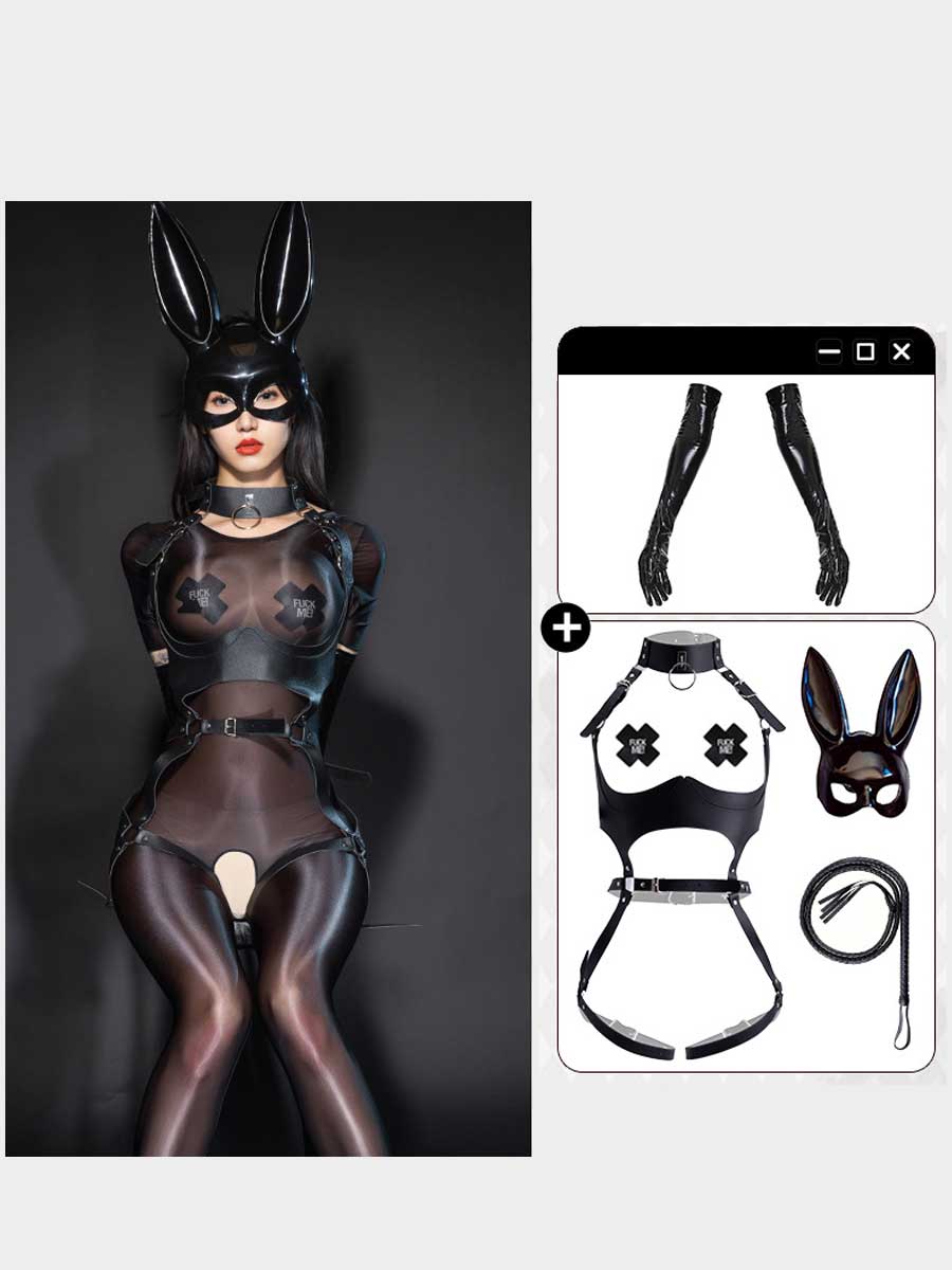 Sexy Bunny Harness Cosplay Lingerie