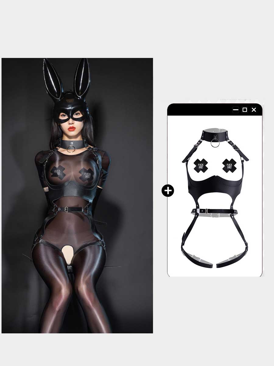 Sexy Bunny Harness Cosplay Lingerie