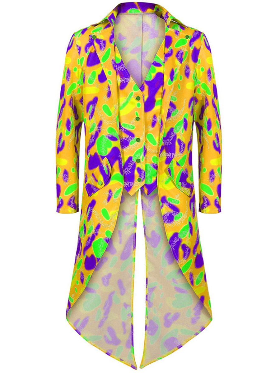 Men's Neon Printed Mardigras Outfit