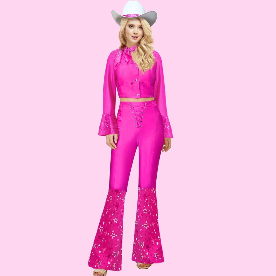 Pink Long Sleeve Cowgirl Outfit