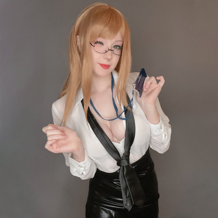 Office Therapy Emma Set Anime Emma Cosplay Costume Sexy Secretary Latex Skirt Set