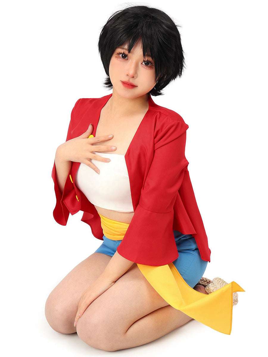 Women's Red Top and Skirt Set