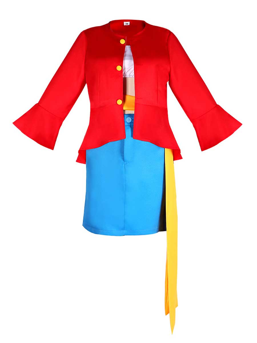 Women's Red Top and Skirt Set