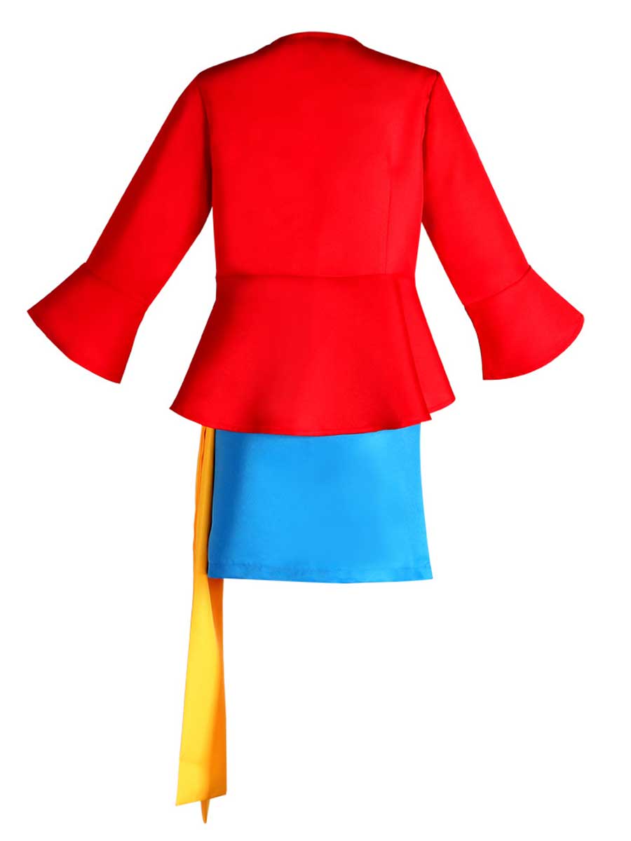 Women's Red Top and Skirt Set