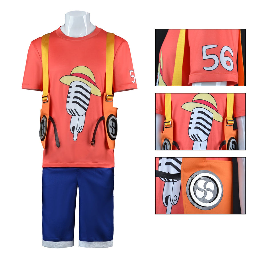 Straw Hat Pirates Cosplay Outfits Japanese Anime Full Set Costumes for Men