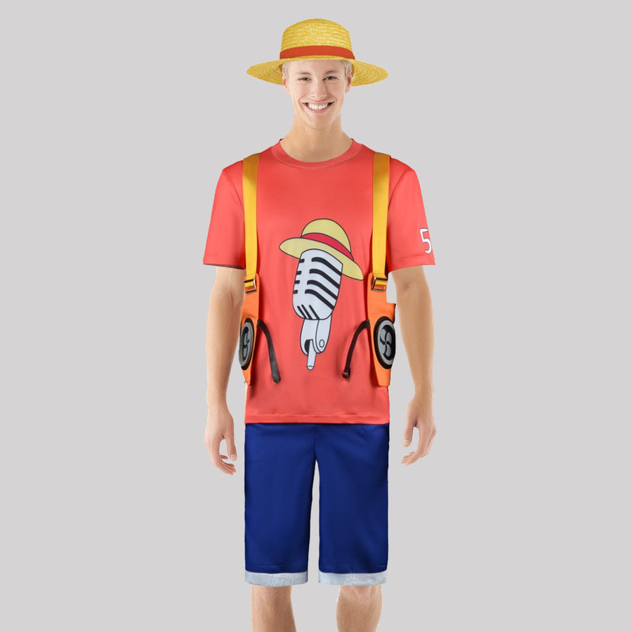 Straw Hat Pirates Cosplay Outfits Japanese Anime Full Set Costumes for Men