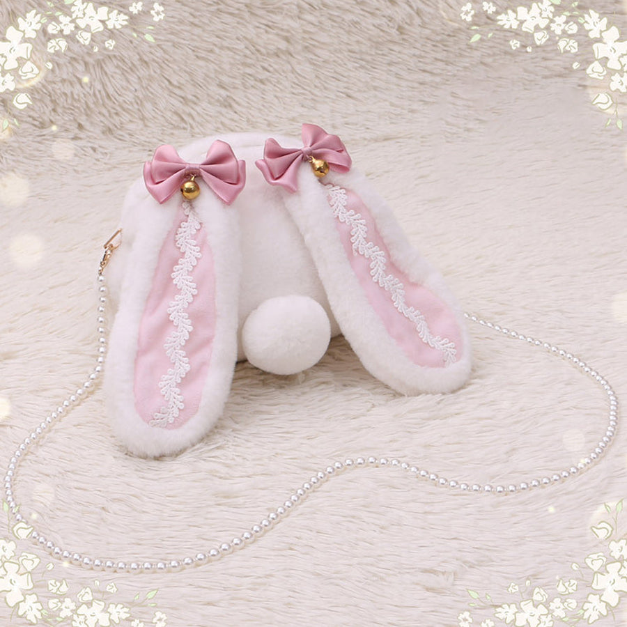 Plush Lolita Bunny Bag Crossbody Rabbit Handbag for Easter