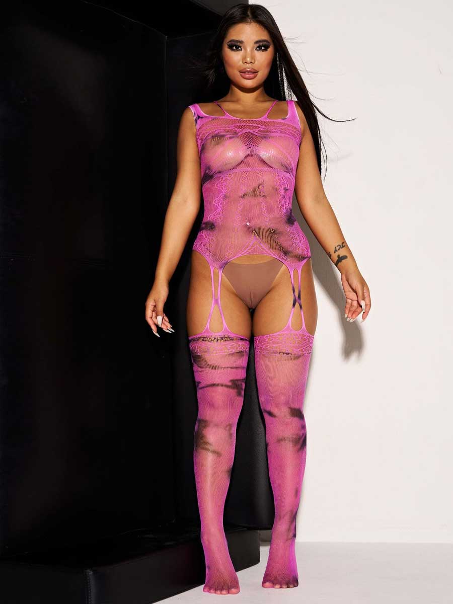 Tie Dye Body Stocking Lingerie