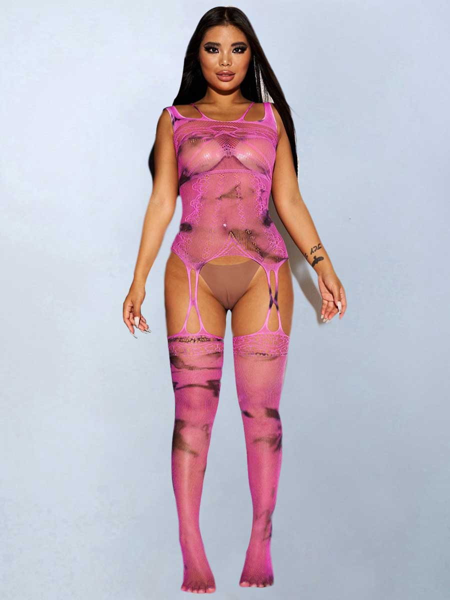 Tie Dye Body Stocking Lingerie