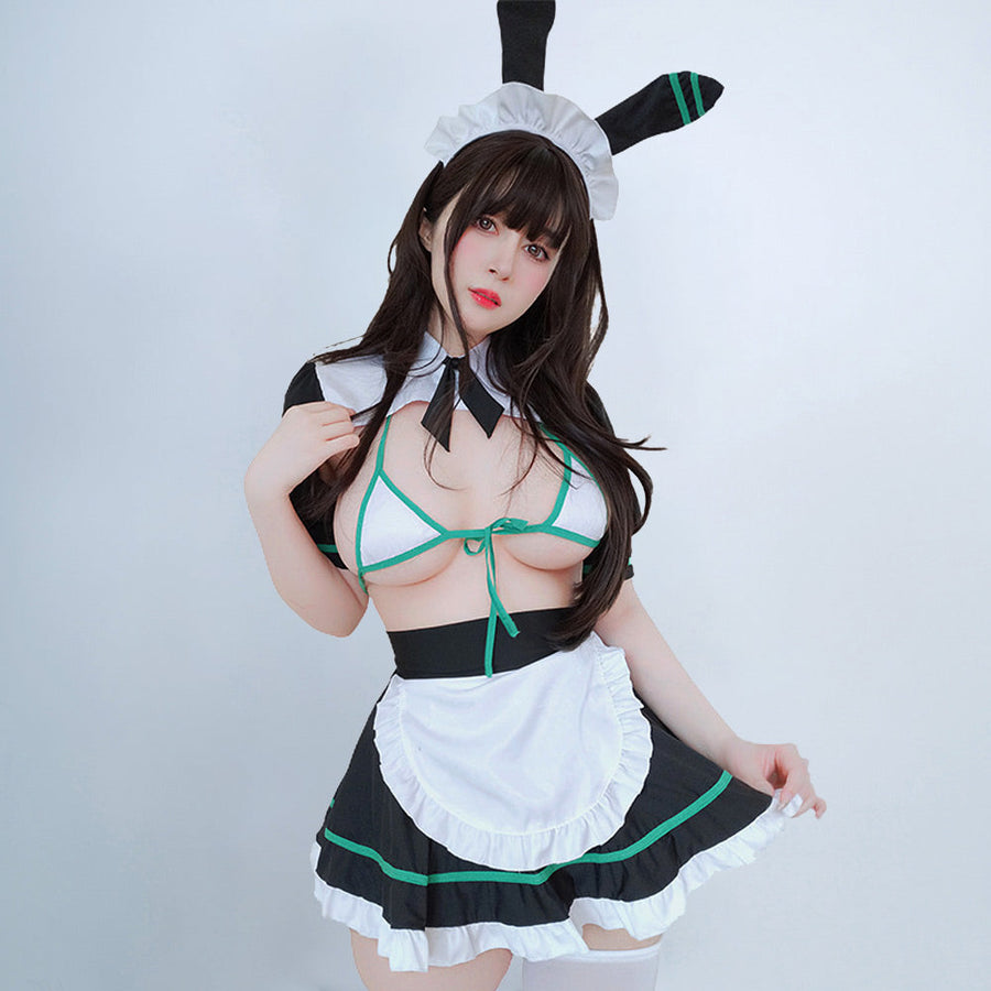 Sexy Bunny Maid Costume Anime Bunny Outfits Sassy Maid Cosplay Lingerie Set