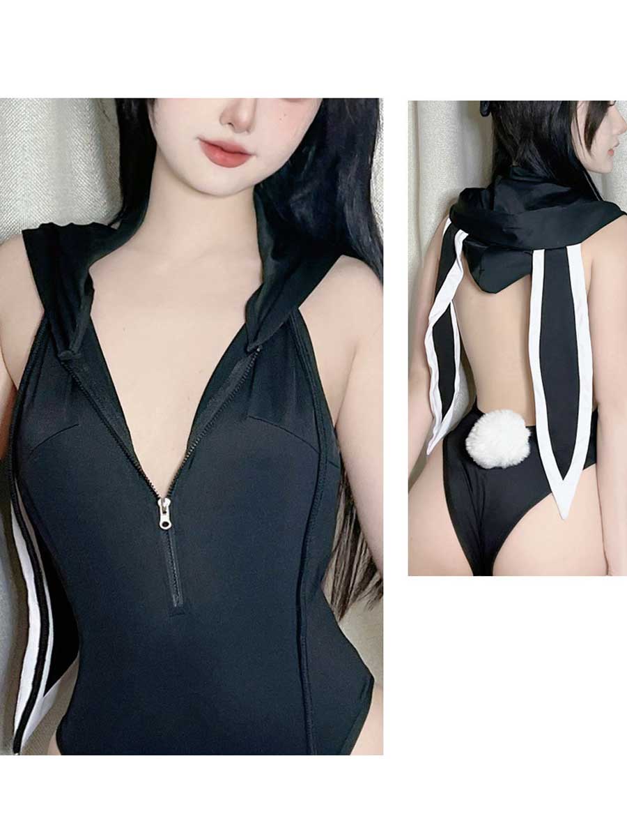 Sexy Bunny Costumes for Women Backless Bunny Girl Bodysuit Outfit