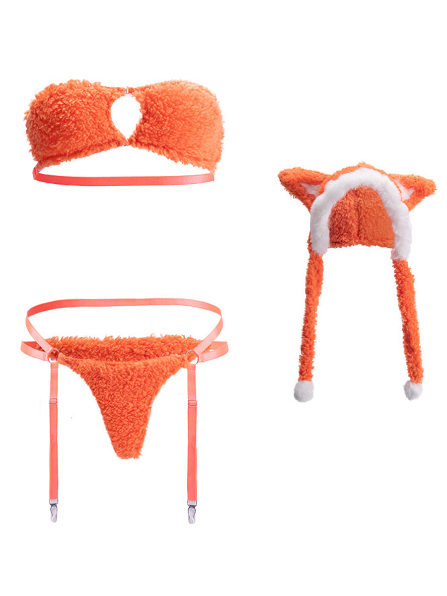 Plush Fox Cosplay Lingerie Set