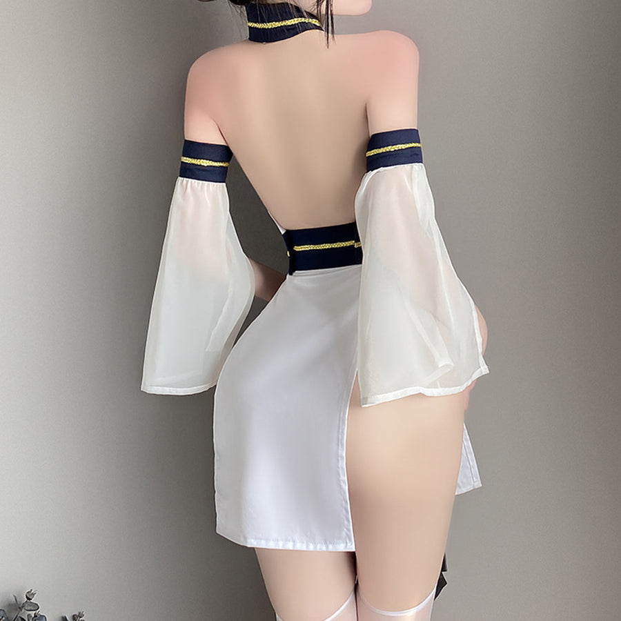 Yomorio Sexy Kimono Lingerie Costume Japanese Anime Cosplay Underwear 4 Pieces Roleplay Outfits