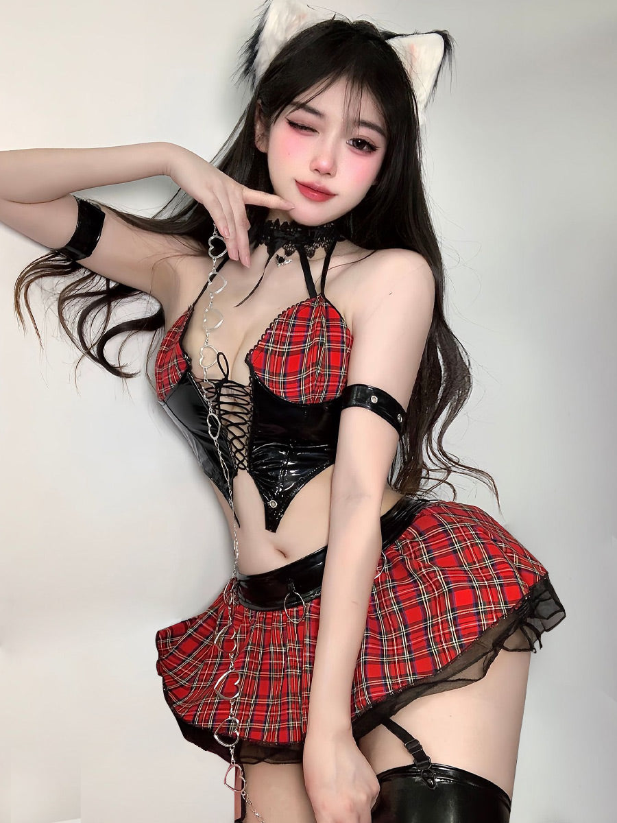 Anime Misa Plaid Skirt Set