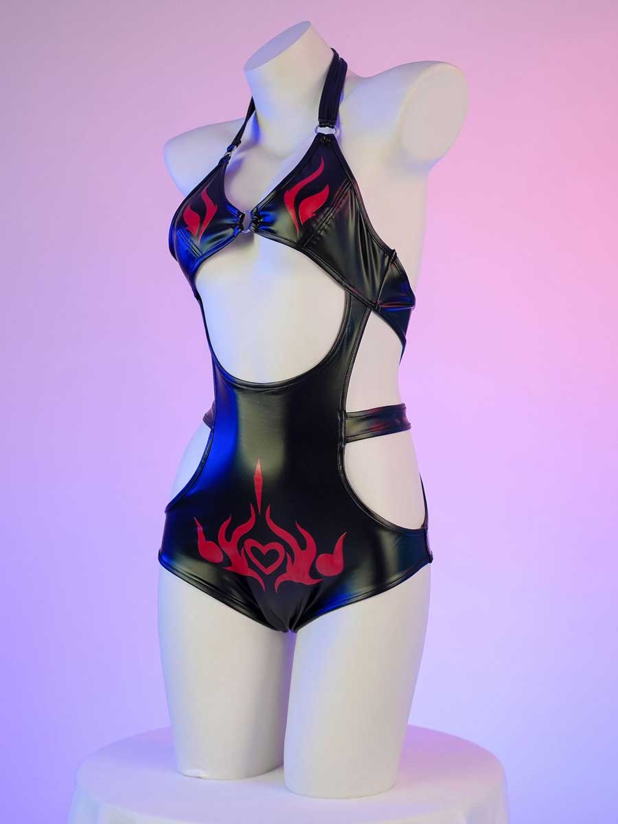 Anime Cut Out Bodysuit Lingerie