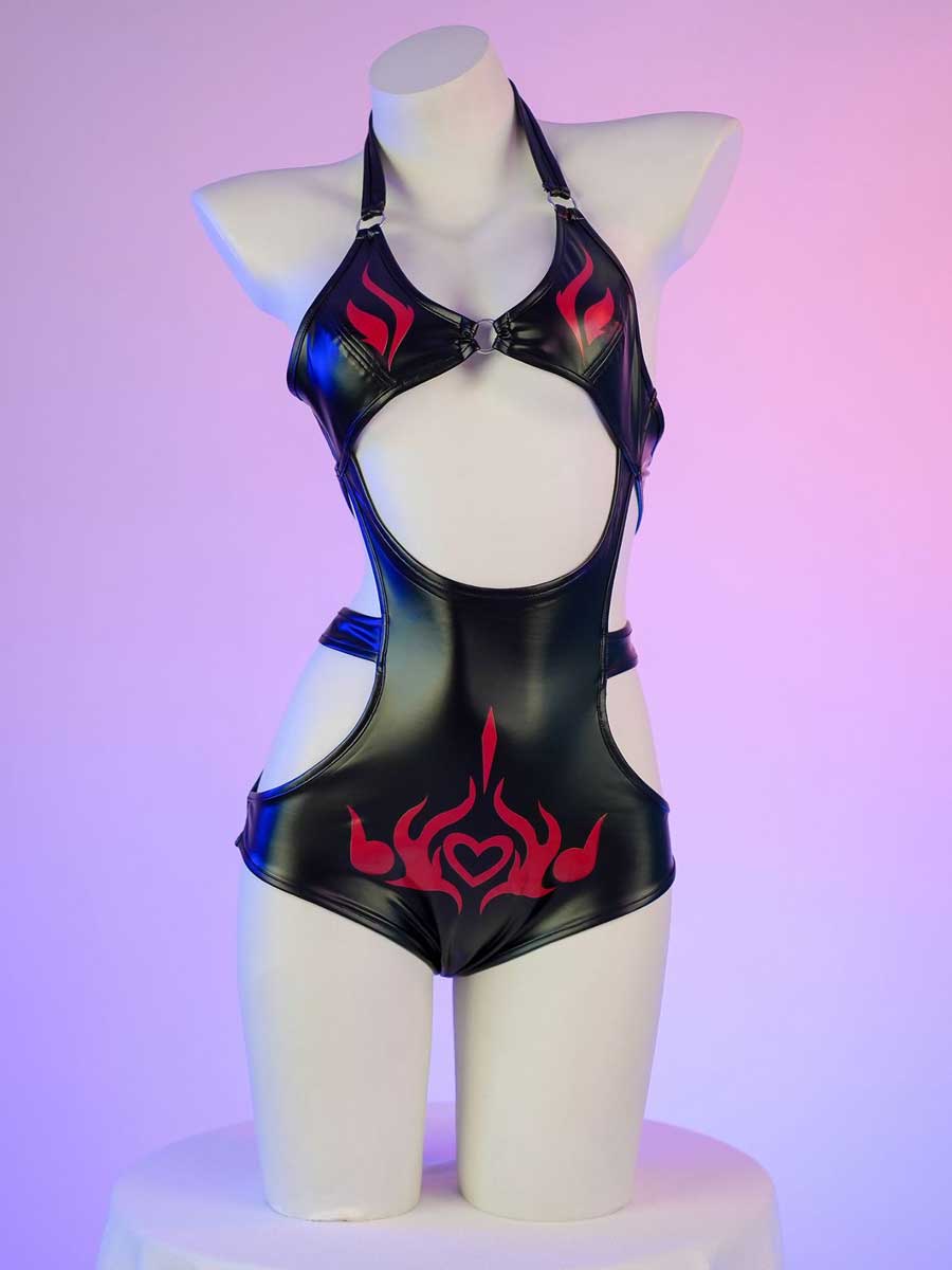 Anime Cut Out Bodysuit Lingerie