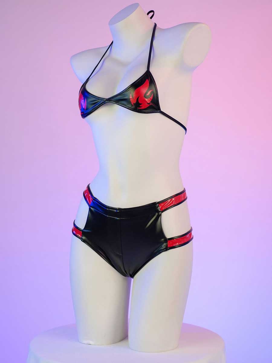 Anime Latex Bikini Set