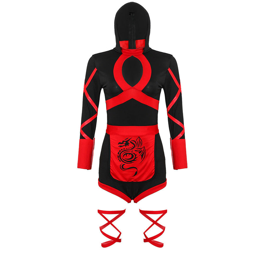 Sexy Ninja Costume Japanese Ninja Cosplay Lingerie Adult Ninja Warrior Romper Outfits